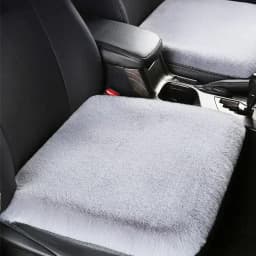 Plush Rabbit Fur Car Seat Cushion Winter Warmth Thick Wool Square Multicolor Cushion for Main Driver or Co-pilot Cover Universal