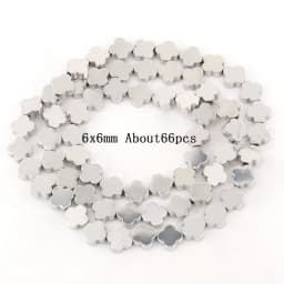 Natural Silver Color Hematite Stone Cylinder Irregular Loose Round Beads For DIY Jewelry Making Bracelet Earring Accessories