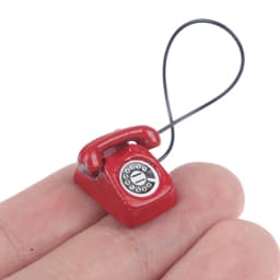 1:12 Dollhouse Miniature Vintage Phone Model Simulation Mini Retro Telephone Doll Furniture Decor Accessories For Kids Toys Gift