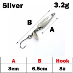 OUTKIT 1Pcs Spinner Spoon Metal Bait Micro Fishing Lure Small Sequins Copper Long Shot Baits For Bass Trout Perch Pike Rotating