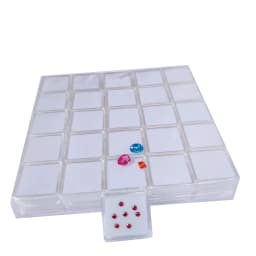 50Pcs Loose Diamond Storage Box Clear Gemstone Organizer Case Charm Holder Bead Container Piercing Jewelry Gem Stone Display Box
