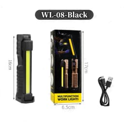 USB Rechargeable LED Work Light 1000 Lumens COB Lantern with Power Capacity Indicator Handled Flashlight for Outdoor Car Repair