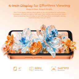 OUKITEL C26 Mini Smartphone, Ultra Compact 4" Mini Display, Up to 12GB RAM (3+9) +32GB ROM, Massive 2300mAh Battery, Android 16, Gemini AI, Small Pocket Mini Mobile Phone, Stay Light Stay Connected