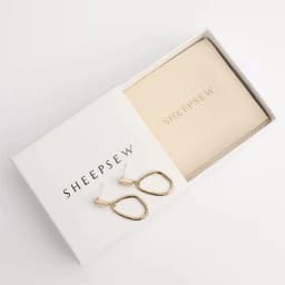 SheepSew Elegant Personalized Jewelry Packaging Set Custom Deboss Embossed Logo Drawer Box With Soft Suede Pouch For Wedding Bir