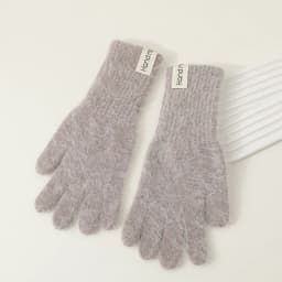 27CM Women Autumn Winter Keep Warm Long Knitted Yarn Gloves Elasticity Solid Simple Style Multicolor Imitation Rabbit Hair Cute