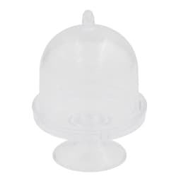 4/6/8/10CM Doll Glass Dome Display Wood Cork Bell Jar With Wooden Base Decoation Craft Table Decoation Craft