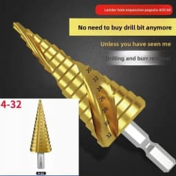HSS Step Drill Bit 4-12mm 4-20mm 4-32mm Hex Titanium Cone Hole Cutter Multifunction Reamer Plate Iron Aluminum Plate Drilling Me