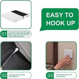 MAXSHARER Grounding Leather Mattress Grounding Sleep Mat Conductive Leather Earthing Mattress Pad for Better Sleep Reduce Stress