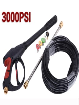 3000PSI High Pressure Washer Gun Kit with 50FT Hose - Car Cleaning Power Spray Wand Nozzle Pipe for Snow Foam Cannon