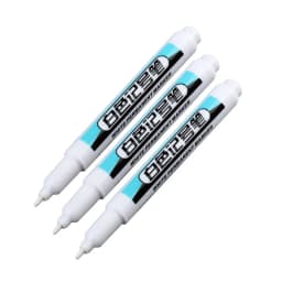 0.7/1.0/2.5MM White Marker Pens Oily Waterproof Permanent Paint Markers For Wood Plastic Leather Glass Stone Metal Art Supplies