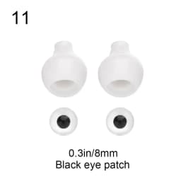 1Set Acrylic Half Round Doll Eyes 8~26mm Transparent Black Eye Patch Safety Eyeball Sticking Mud Clay Toys DIY Doll Accessories