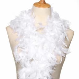2M Christmas Tree White Feather Boa Strip Xmas Ribbon Party Garland Decor Grament Accessaries Wedding Supplies
