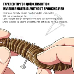 30Pcs Neko Keeper Soft Bait Keeper Pin Reusable Lure Holder Pins Fixing Pin for Neko Wacky Rig Plastic Rigging Insert