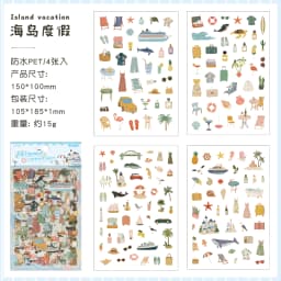 4/24 Sheets Cute Magazine Scrapbooking Stickers Pack DIY Junk Journal Material Decoration Album Diary Stationery supplies