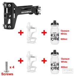 ROCKBROS Double Cup Bicycle Water Bottle Cage Saddle Extension Holder Cycling Kettle Brackets MTB Road Bike Accessories Parts