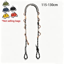 Outdoor Multicolor Rope Braided Bag Strap Handbag Modification Crossbody Strap Detachable Bag Shoulder Belt Strap Replacement