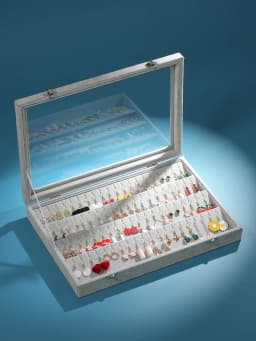 Premium Earring Storage Box with Anti-oxidation and Dust-proof Design, Large Capacity Jewelry Organizer for Studs Accessories