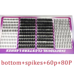 30rows Lash Clusters DIY Spiky Cluster Lashes Mixed Styles Fluffy Volume Clusters Lashes Fluffy Individual Eyelashes Extension