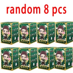 1-12pcs Anime Demon Slayer Blind Box Tanjiro Kamado Nezuko Cartoon Figure PVC Model Ornament Child Christmas Halloween Gift