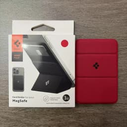 Spigen Leather Smart Fold For MagSafe Card Holder For iPhone 18 17 Air 12 13 14 Plus 15 16 17 Pro Max Folding Bracket Card Bag