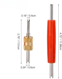 2pcs/set Valve Stem Core Remover Removal Tool for R134 R12 AC Car Air Contitionaing Repair Dual Head Tire Repair Tools Kit