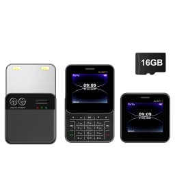 SERVO Rotatable Screen Mini Mobile Phone 2G GSM Dual SIM Speed Dial Magic Voice FM Radio MP4 Side Slider Square Button Cellphone