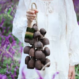 Natural Fruit Shell Hand Bell Sound Healing Outdoor Wind Chimes Meditation Yoga Spiritual Chime Bell Percussion Instrument
