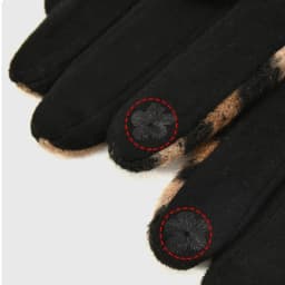 Leopard Print Fashion Personality Women‘s Winter Keep Warm Gloves Touch Screen Thickened Windproof Suede Not Bloated