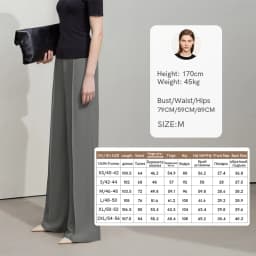Amii Women's Flared Pants 2026 Summer New Pin Tuck Casual Trousers With Flowy Drape Simple Office Long Pants For Women 12612019