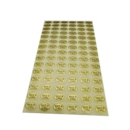 MADE IN CHINA Stickers 500pcs Small Oval 1.3x0.9cm Gold Background Universal Country of Origin