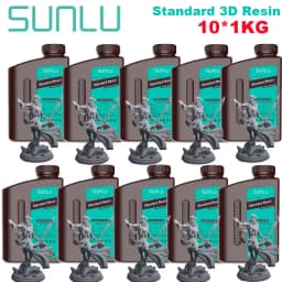 SUNLU 10KG ABS-Like/ Standard / Water-Wash/ 14K High Precision Resin 405nm Rapid UV-Curing Photopolymer Resin 1KG/Bottle