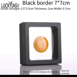 PE Film Black Jewelry Storage Box 3D Packaging Case Gemstone Free Stand Floating Frame Membrane Ring Earrings Necklace Display
