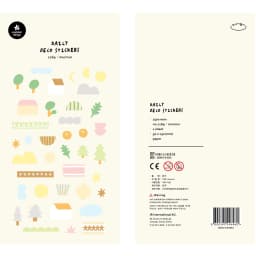 Korean Import Suatelier Cream Simple Live Paper Stickers Scrapbooking Diy Journal Stationery Sticker Decor School Supplies 1169