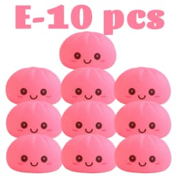 2026 New Luminous Colored Steamed Dumpling Squishy Toy, Soft Silicone Decompression LED Night Light, Glowing Squeeze Lamp for An