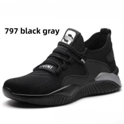 Lightweight All-Day Comfort Safety Shoes - Soft Sole Fashion Casual Work Sneakers for Long Standing-Fatigue Protective Footwear