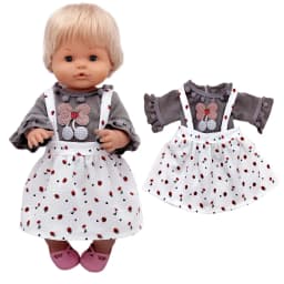 For 40 Cm Nenuco Doll Clothes 17 Inch Baby Doll Flower Shirt Pants Toys Clothing