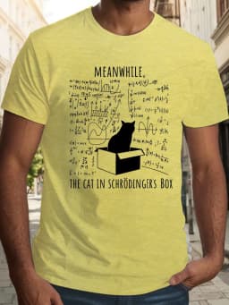 Science Cat Print T-Shirt for Men Short Sleeve Funny Physics Teacher T Shirt Tee Shirt Fashion Summer Clothing Science Nerd Gift