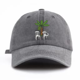 1pc Chair And Tree Print Washed Baseball Cap for Adults, Minimalist Retro Style Casual Soft Adjustable Dad Hat, Perfect As Gift