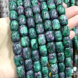 10X14MM Drum Barrel Shape Natural Stone Agates Turquoises Tiger Eye Loose Spacer Beads Charm DIY Handmade Bracelet Necklace