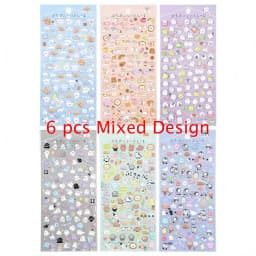 3 pcs/6 pcs Kawaii Mini Animals Cartoon 3D Puffy Stickers Scrapbooking DIY Journal Stationery Sticker Cute Deco School Supplies
