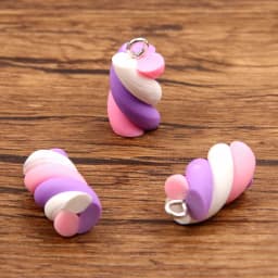 10Pcs 10X20MM 6 Color Colored Cotton Candy Earring Charms Diy Findings Kawaii 3D Keychain Bracelets Pendant For Jewelry Making