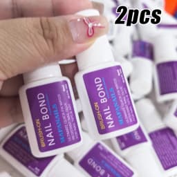 8g/Bottle Brush on Nail Glue for Acrylic Nail Tips,Long Lasting Nail Glue Adhesive Super Bond (7g/pc) Suitable for Professional