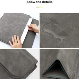 PU Leather Laptop Sleeve Bag For Macbook Air Pro 13 15 16 Case Notebook Cover For 13.3 14 15 15.6 inch Redmi Huawei Dell HP ASUS