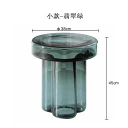 Nordic Light Luxury Glass Coffee Table Creative Petal Shape Living Room Combination Coffee Table Modern Creative Furniture