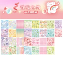 30sheets Kawaii Cartoon Mini Stickers Cute Die Cut Sticker Book Creative Decor Diary Phone Case Handmade Scrapbooking Supplies
