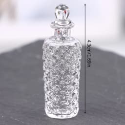 1Pc 1:12 Dollhouse Miniature Vase Glass Candy Jar Simulation Candy Bottle Flower Plant Vases Model Doll House Decor Toy
