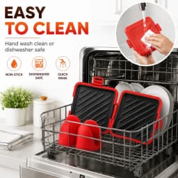 Microwave Sandwich Maker Non Stick Toastie Grill Pan With Silicone Mitts Removable Baking Plates For Fast Breakfast