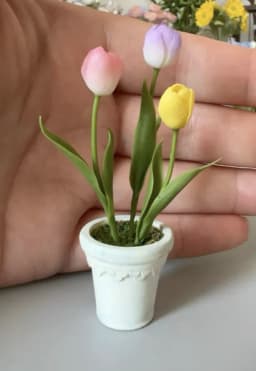 1:6 Miniature Plant Set, Handmade Realistic Fern Maple Caladium Potted,Exclusive Custom Sizes BJD Dollhouse Garden Bjd Decor Art