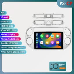 9'' AI Intelligent System Car Radio for VW Volkswagen Tiguan 1 NF GPS Wireless CarPlay Android Auto 4G 2 Din 2din Autoradio WIFI