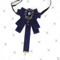 Gorgeous Bow Tie Vintage Luxury Lady Head Diamond Pearl Ribbon Tassel Brooch Chic Girls Elegant Costume Jewelry Collar Pin